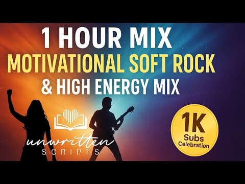 1 Hour Motivational Soft Rock &amp; High Energy Mix | 1000 Subs Celebration | Unwritten Scripts